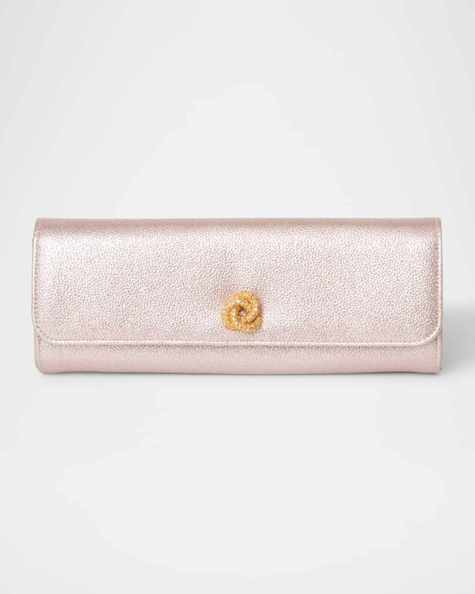 Robbie Mini Flap Metallic Clutch Bag